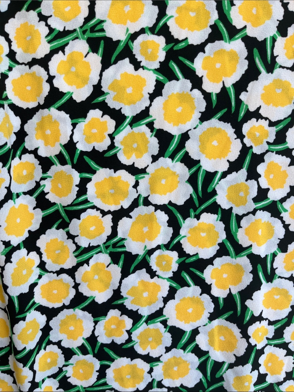 Diane Von Furstenberg Floral Mini Dress Yellow Daisy Print Size 2 - Picture 13 of 13